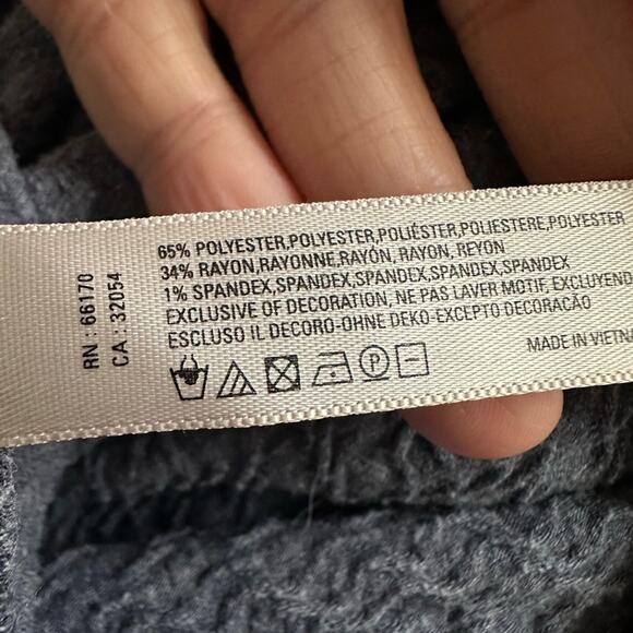 Anthropologie Lilka Blue Swing Dress Pockets Stretch Rayon Mini 3/4 Sleeve Twee - Picture 5 of 6